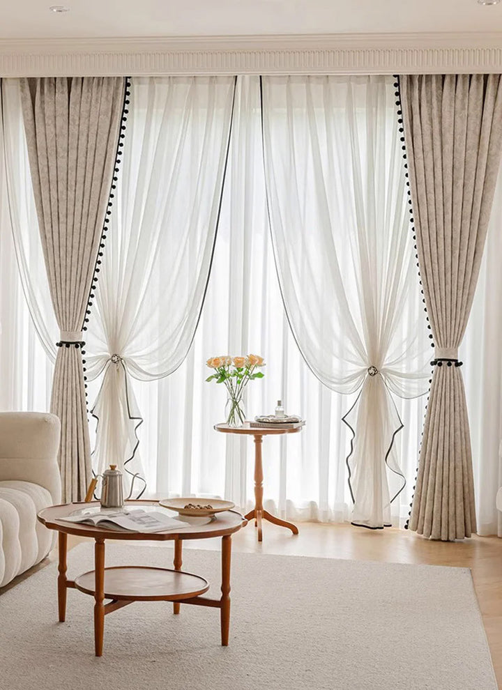 French Vintage Chenille Blackout Curtains