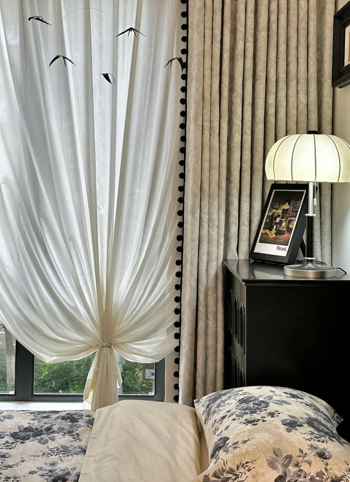French Vintage Chenille Blackout Curtains