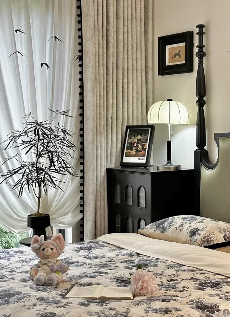 French Vintage Chenille Blackout Curtains
