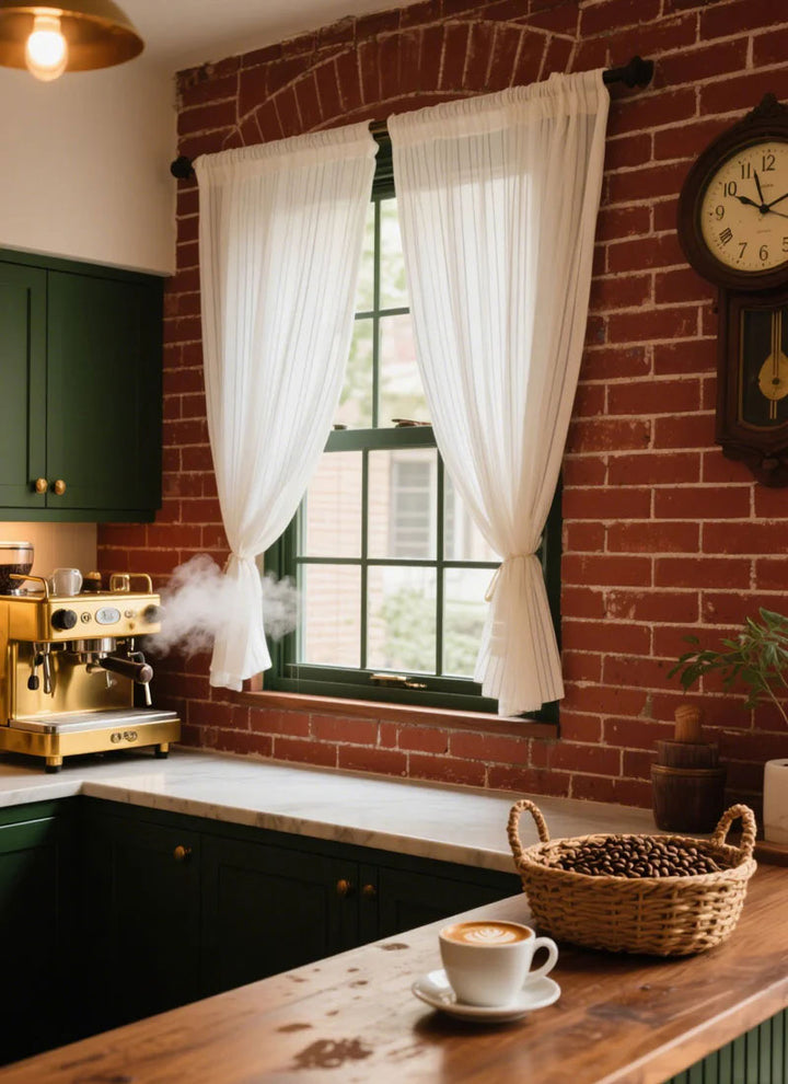 Gauzy Snowflake White Sheer Curtains