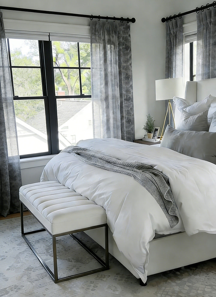 Grey Custom Sheer Curtains for Living Room