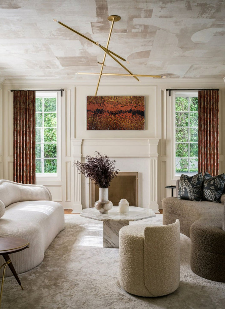 Luxury Curtains with Floral Pattern