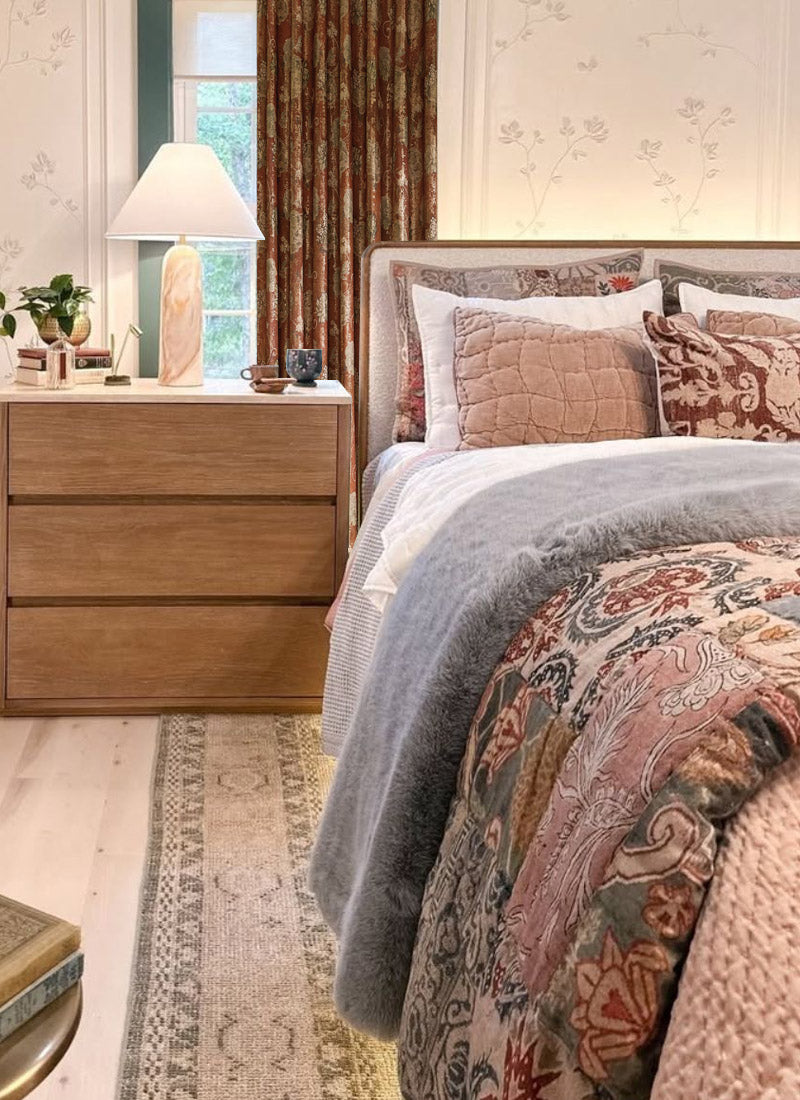 Luxury Curtains with Floral Pattern