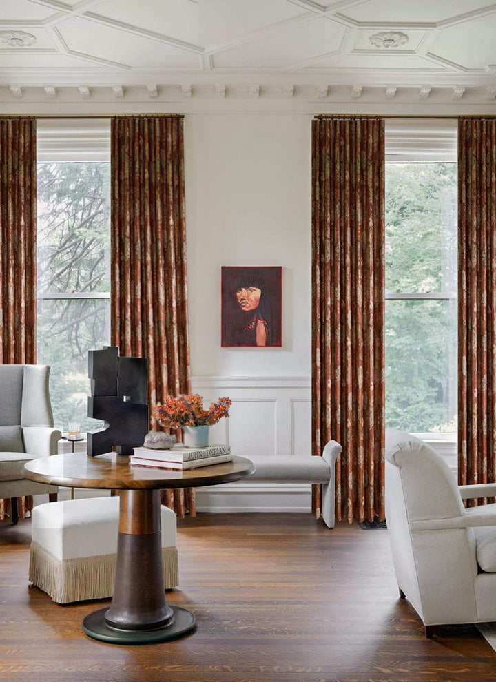 Luxury Curtains with Floral Pattern