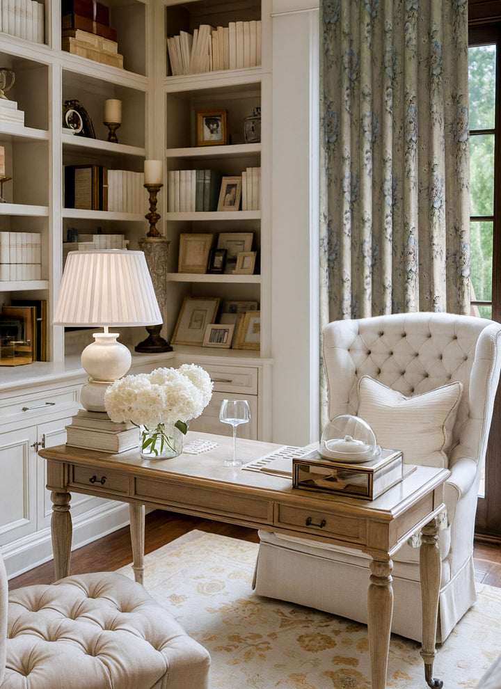 Luxury Curtains with Floral Pattern