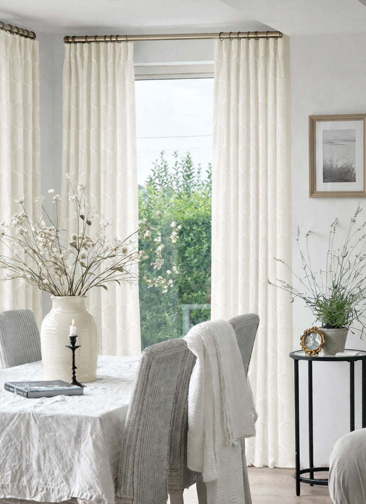 Abstract Geometric Designer Curtains – Artistic Textured