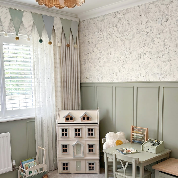 Hugmoom Custom Kids Blackout Curtains, Dot Pattern Sheer Fabric Detail, Soft Light Filtering for Nursery