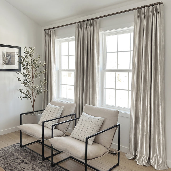 Hugmoom Custom Textured Curtains Subtle Shimmer Vertical Pattern Pleated Drapes Modern Sitting Room Neutral Home Decor EU Germany