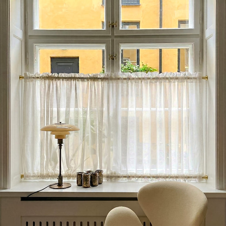 Hugmoom French Cafe Curtains – Authentic French Style Sheer Drapes for European-Inspired Living Spaces (North America, Europe)