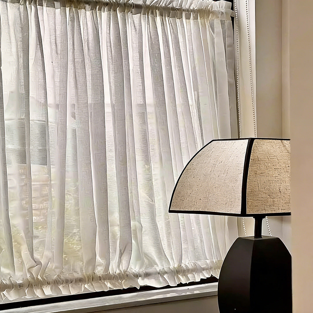 Hugmoom French Cafe Curtains – Elegant Sheer Vintage Light Filtering Drapes for Contemporary Home Decor (USA, Canada, EU)