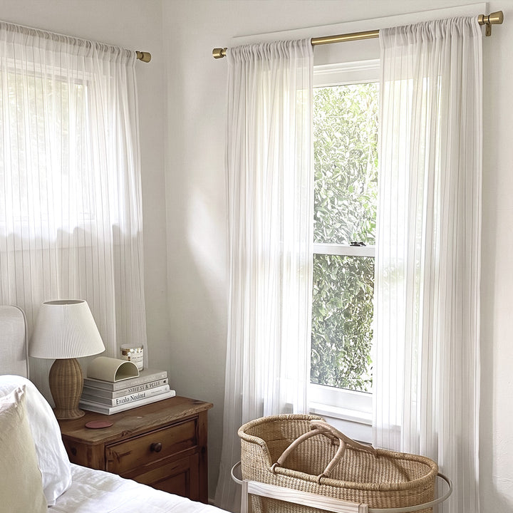 Hugmoom Gauzy Snowflake White Sheer Curtains Custom Rod Pocket Sheer Drapes Cozy Cottage Bedroom Interior North America Europe