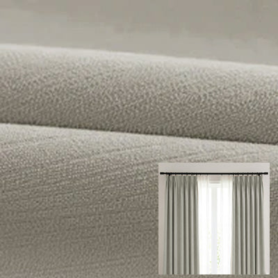 Hugmoom Light Beige Chenille Blackout Curtains, Soft Chenille Drapery Fabric for Custom Curtains, Premium Blackout Drapes for Bedroom, Luxury Window Treatments for Modern Home Decor
