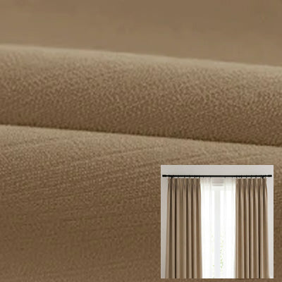 Hugmoom Light Taupe Chenille Blackout Curtains, Soft Chenille Drapery Fabric for Custom Window Treatments, Premium Blackout Curtains for Deep Sleep, High-End Window Drapes for Modern Home