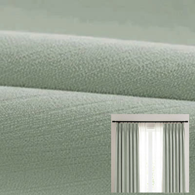 Hugmoom Mint Green Chenille Blackout Curtains, Premium Chenille Drapery Fabric for Custom Window Treatments, 100% Light Blocking Curtains for Deep Sleep, Luxury Window Coverings for Modern Home Decor