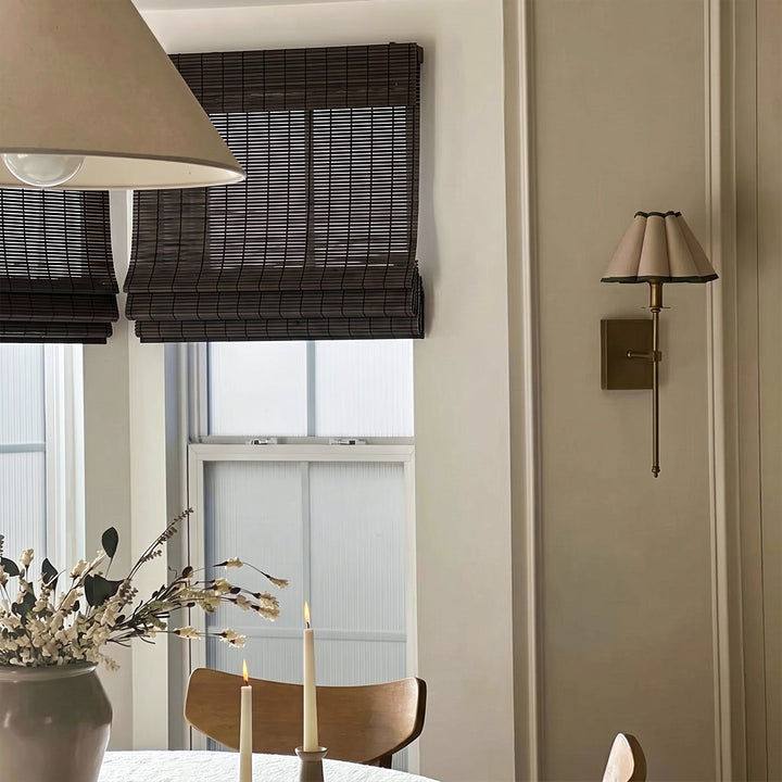 Hugmoom No Drill Bamboo Roman Shade – Natural Woven Blinds for Large Multi-Panel Windows (USA, Canada)