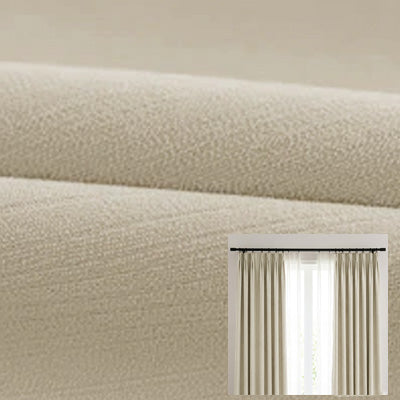 Hugmoom Off-White Chenille Blackout Curtains, Premium Chenille Drapery Fabric for Custom Curtains, 100% Blackout Drapes for Bedroom, Luxury Window Treatments for Modern Home Decor