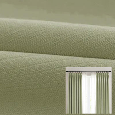 Hugmoom Sage Green Chenille Blackout Curtains, Luxury Chenille Drapery Fabric for Custom Window Treatments, Premium Blackout Curtains for Deep Sleep, High-End Window Drapes for Modern Home