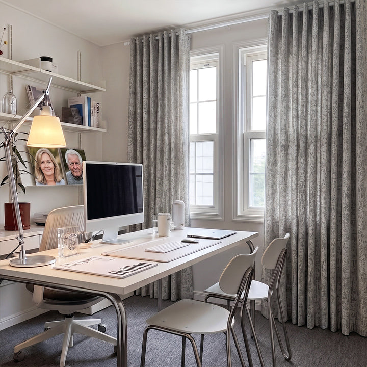 Hugmoom Vintage Revival Linen Blend Curtain Custom Quiet Luxury For Estate Farmhouse Light Grey Vintage Custom Curtains Minimalist Home Office North America