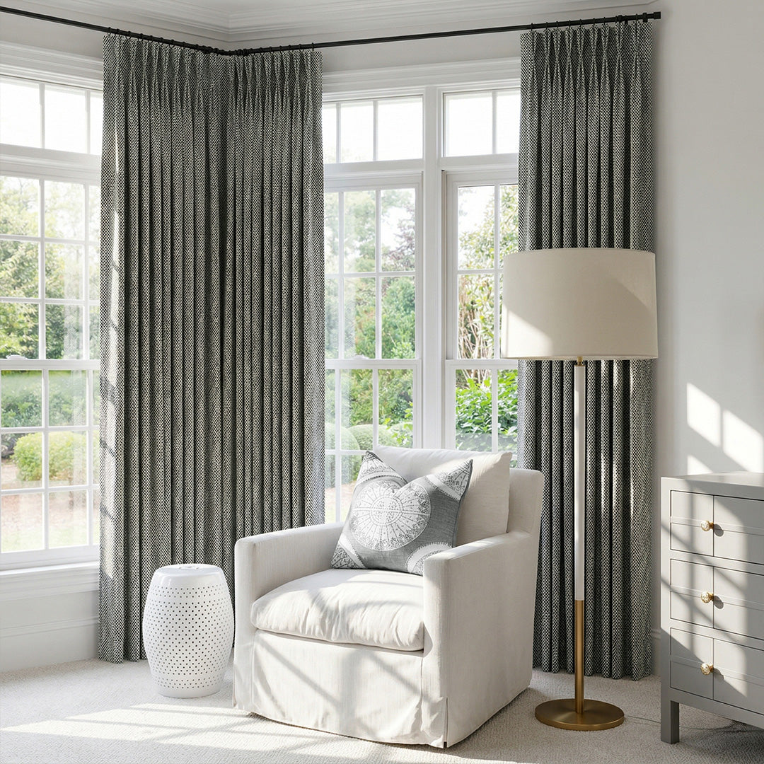 Hugmoom Woven Curtains – Premium Basketweave Warm Minimalist Drapes for Cozy Modern Living Rooms (USA, Canada, EU)