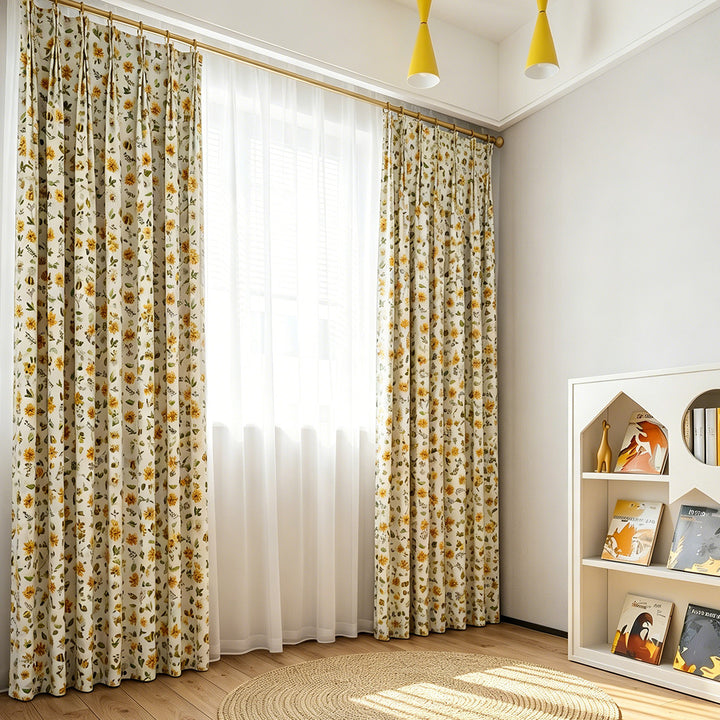 Nordic cream style nursery drapes featuring custom children&