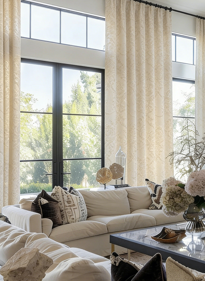 ‌Luxury Curtains Vintage French Jacquard