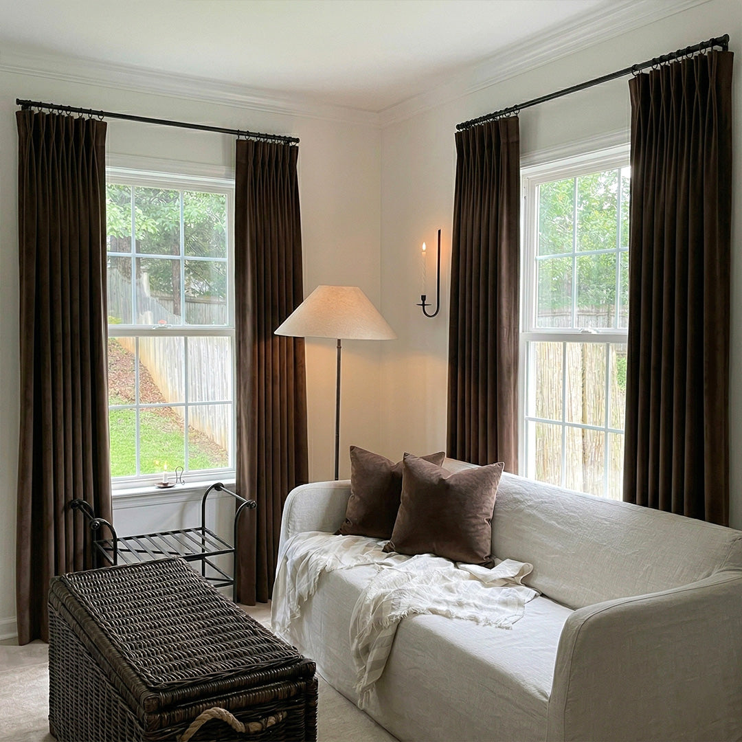 Luxury Blackout Curtains Dual-Sided Design – Textured Jacquard Drapes for Cozy Sunlit Living Rooms (US, UK, EU)