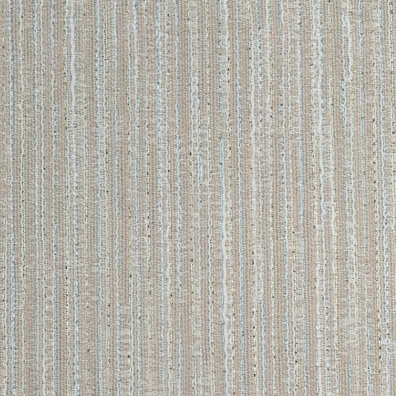Textured beige curtain fabric with subtle vertical stripes, ideal for blackout curtains or thermal drapes.