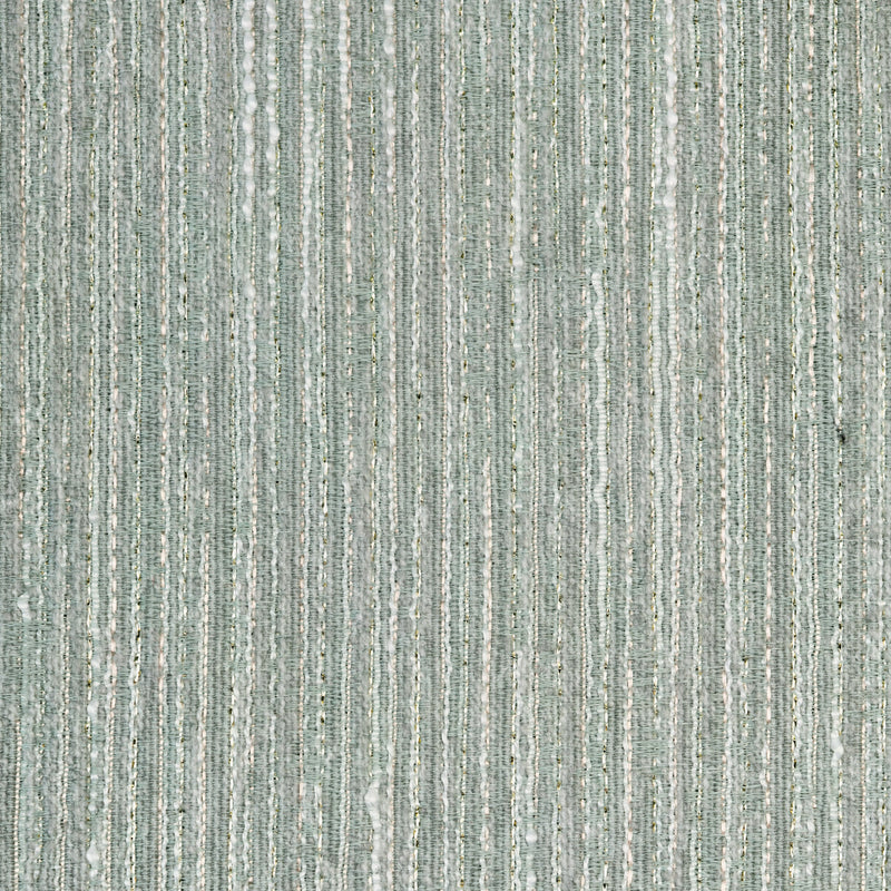 Light sage green textured fabric with vertical woven stripes for curtains or drapes