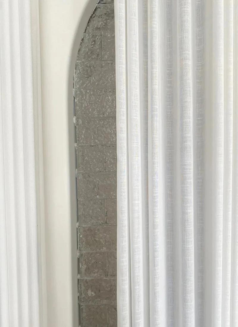 ‌Linen Curtains - Neutral Boho Rustic Semi Sheer(2 Panel)
