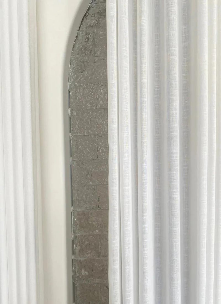 ‌Linen Curtains - Neutral Boho Rustic Semi Sheer(2 Panel)