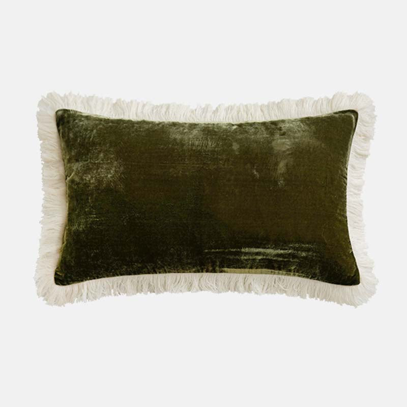 Green Throw Pillows – Fresh Green & White Cushions for Holiday and Winter Homes