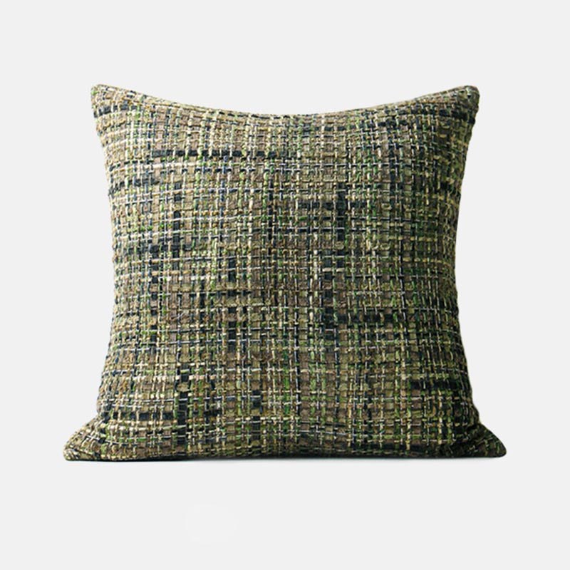 Green Throw Pillows – Fresh Green & White Cushions for Holiday and Winter Homes