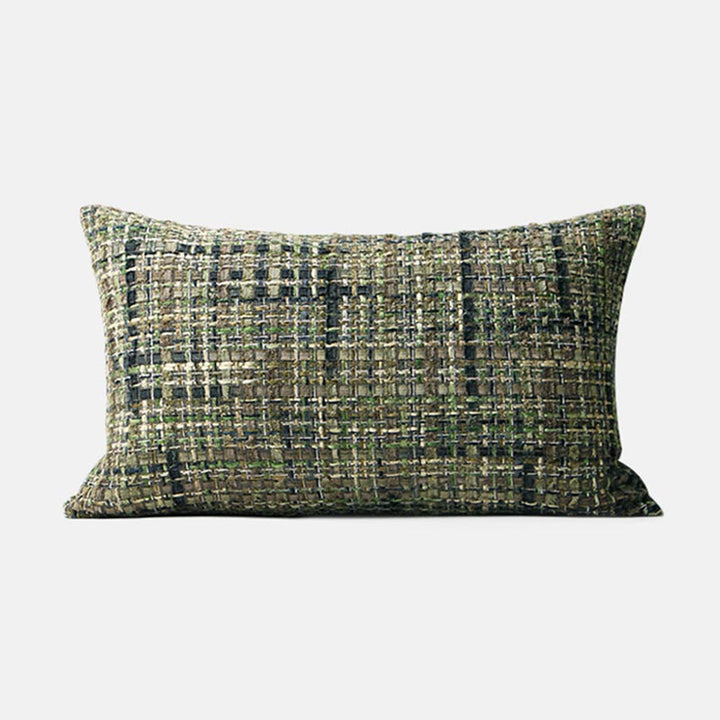 Green Throw Pillows – Fresh Green & White Cushions for Holiday and Winter Homes
