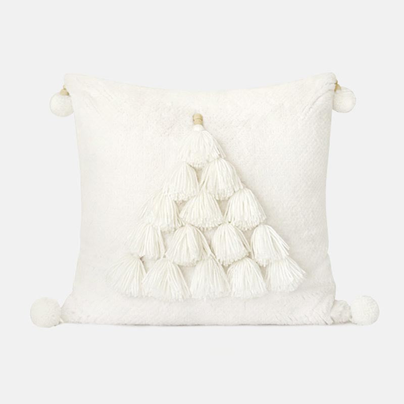 Green Throw Pillows – Fresh Green & White Cushions for Holiday and Winter Homes