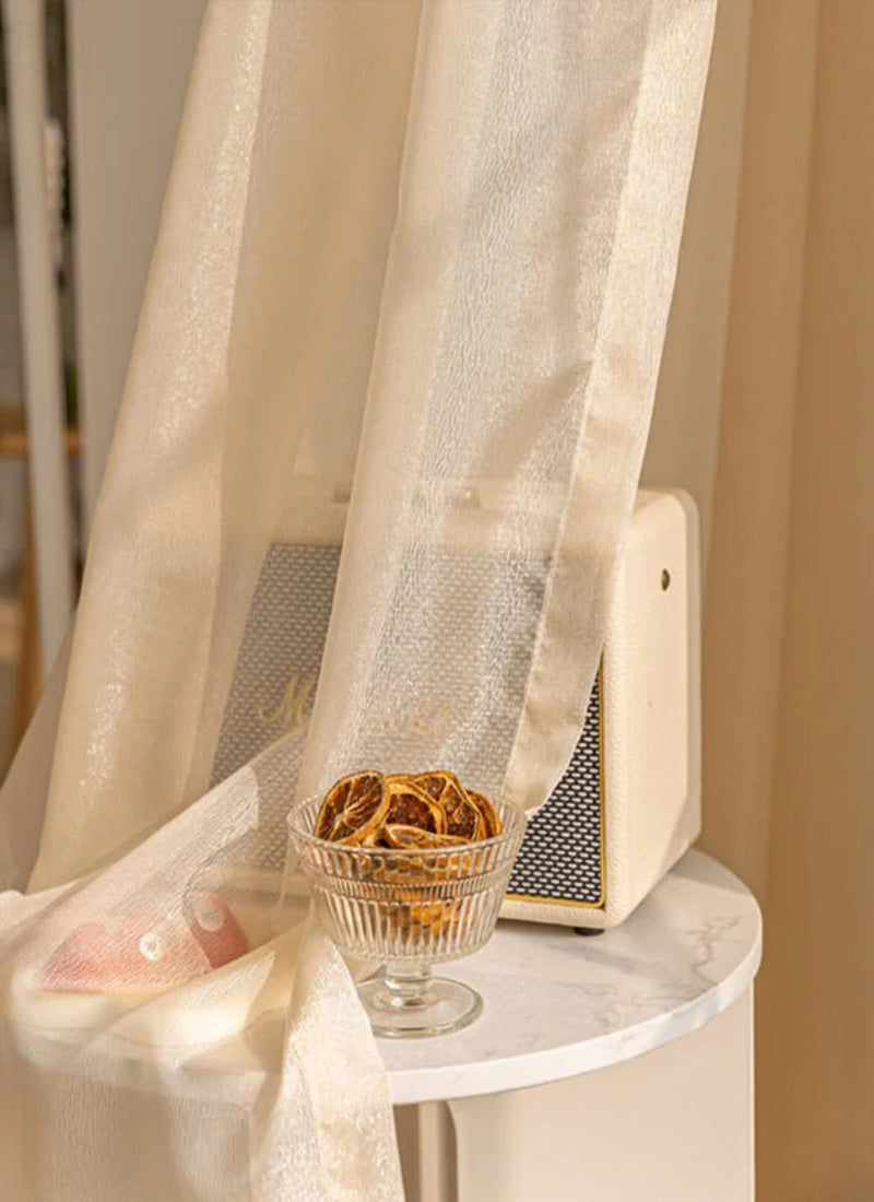 Dreamy Sheer Curtains Woven With Golden Thread