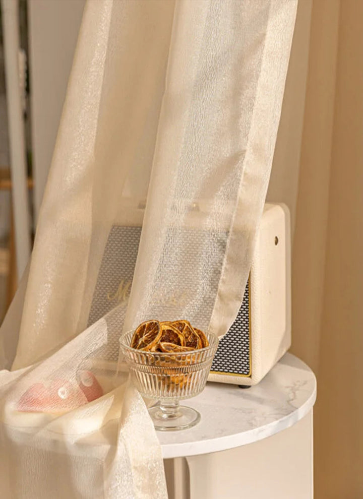 Dreamy Sheer Curtains Woven With Golden Thread