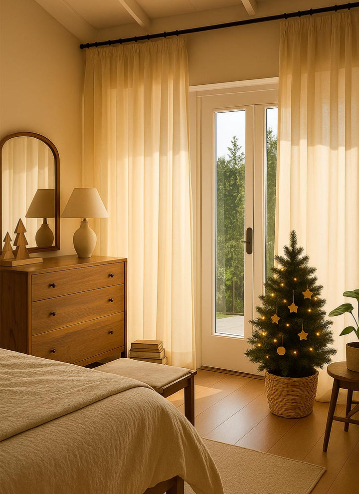 French Sheer Drapes Sheer Curtain for Living Room