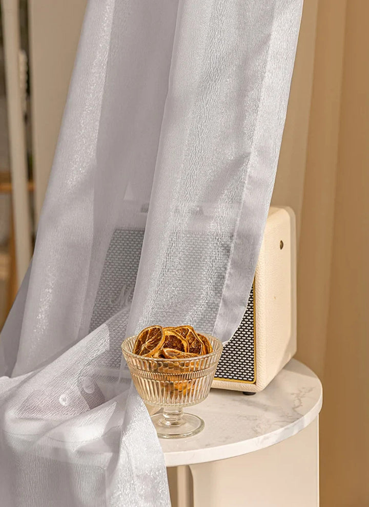 Dreamy Sheer Curtains Woven With Golden Thread