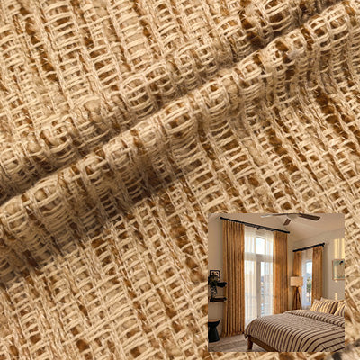 Caramel Tweed｜Linen curtain fabric sample｜CAS431-3
