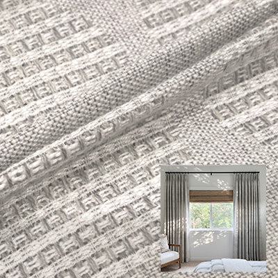 Silver Linen｜Linen curtain fabric sample｜CAS718-4