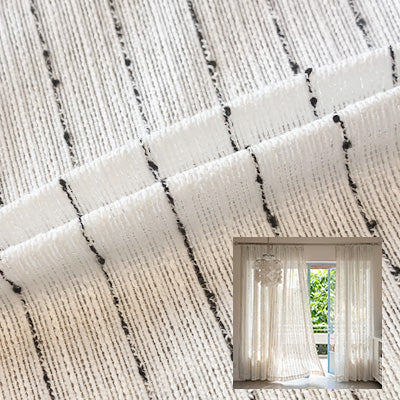 Black Stripe｜Sheer curtain fabric sample｜HBJ250819