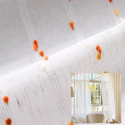Amber Yellow｜Sheer curtain fabric sample｜FS8009-25