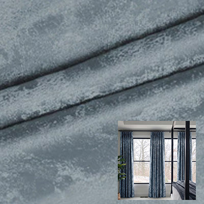 Storm Blue Gold｜High-Precision curtain fabric sample｜1717-15