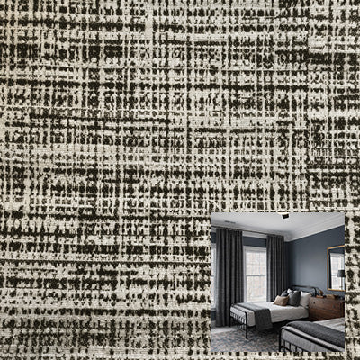 Charcoal Tweed Plush｜Cotton curtain fabric sample｜F88129-4