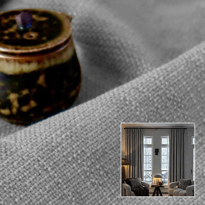 Ash Linen｜Linen curtain fabric sample｜F88055-3