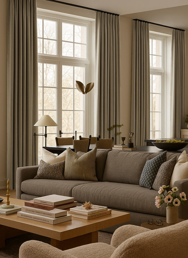 Chenille Custom Curtains for Living & Bed Room