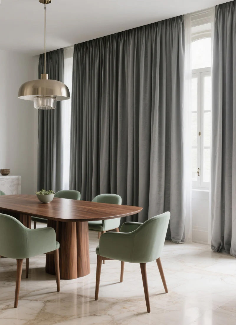 Chenille Custom Curtains for Living & Bed Room