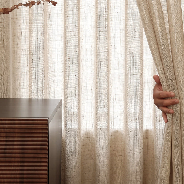 Customized Semi Sheer Linen Curtains