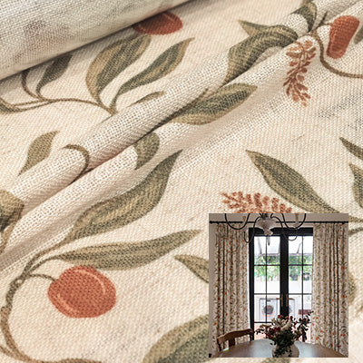 Cherry Vine｜Sheer curtain fabric sample｜RQ095-50