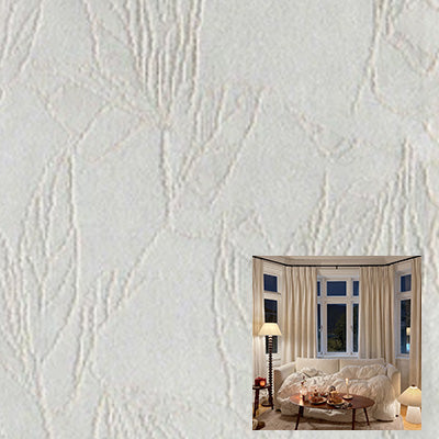 Aunique White Willow Leaf｜Sheer curtain fabric sample｜251-268-5